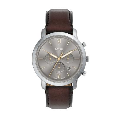 Chronograph FOSSIL "NEUTRA", braun, anthrazit, Armbanduhren, Herren, Quarzuhr, Armbanduhr, Herrenuhr, Stoppfunktion, Datum, Lederarmband Image
