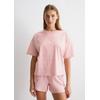 Shorty MARC O'POLO, Damen, Gr. M, rosa (rosa gestrei), Obermaterial: 100% Baumwolle, Homewear-Sets