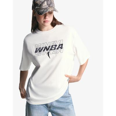 Bershka Wnba Short Sleeve T-Shirt With Digital Filter Women S Off White
