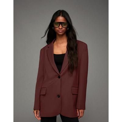 Bershka Oversized Blazer Women M Red