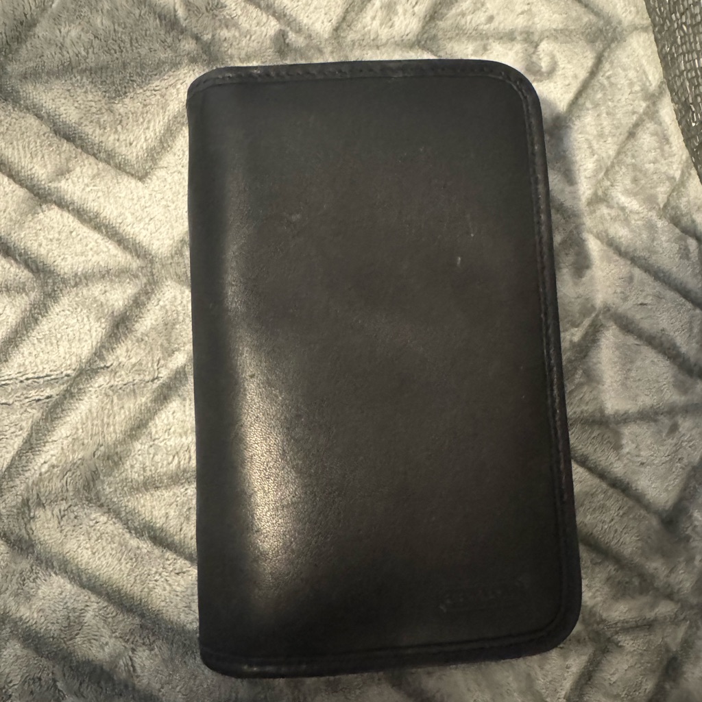 Coach Cell Phones & Accessories | Vintage Coach Black Leather Zip-Around Case | Color: Black | Size: Os