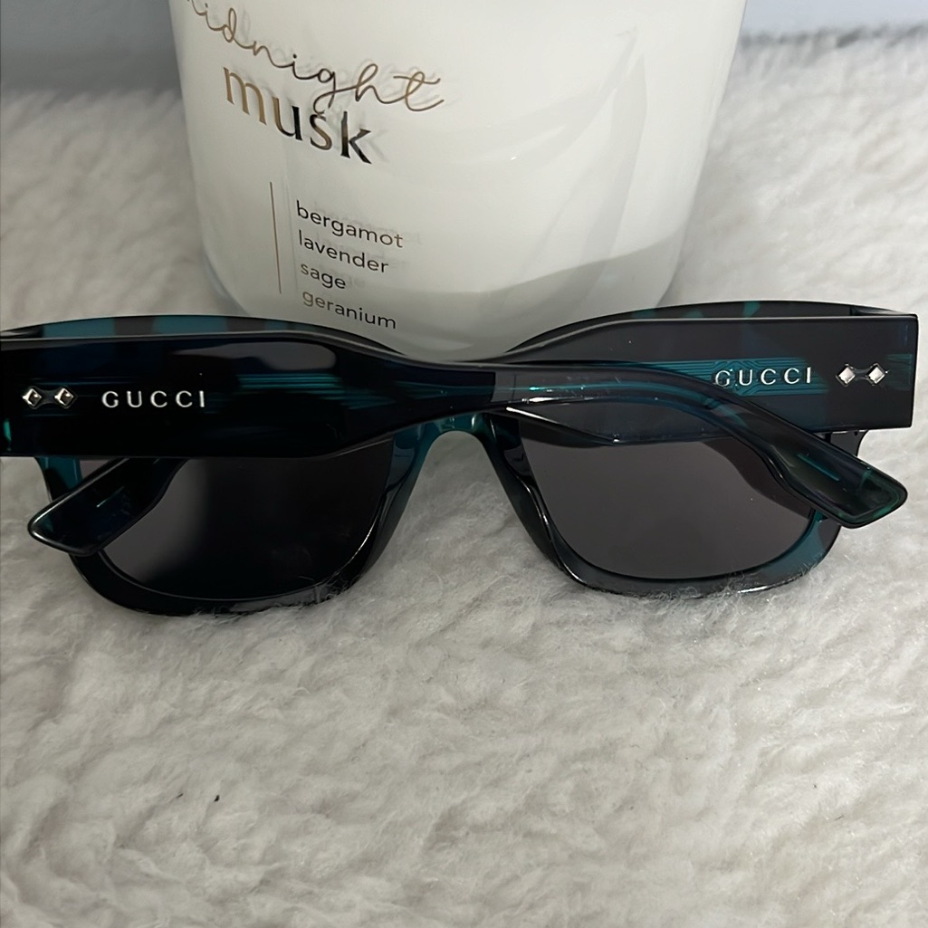 Gucci Accessories | Gucci Black/Blue Nwt Gg1217s 003 53-20-145 Unisex | Color: Black | Size: Os