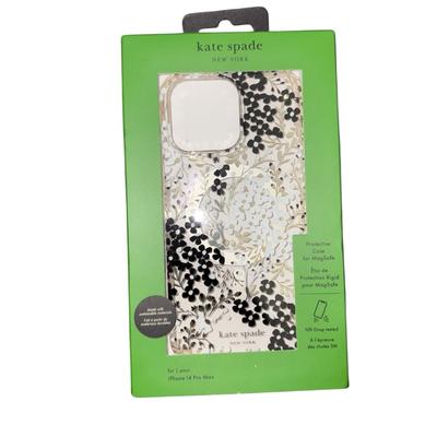 Kate Spade Cell Phones & Accessories | Kate Spade Black White Phones Case With Floral Design Iphone 14 Pro Max | Color: Black/White | Size: Iphone 14 Pro Max