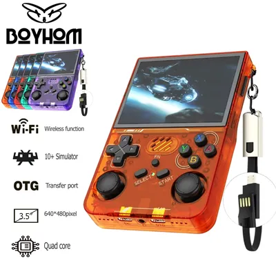 R36S Upgrade R36XX Retro Handheld Game Console with WiFi Online Battle, HD Color Screen Handheld Game Console for Men & Women