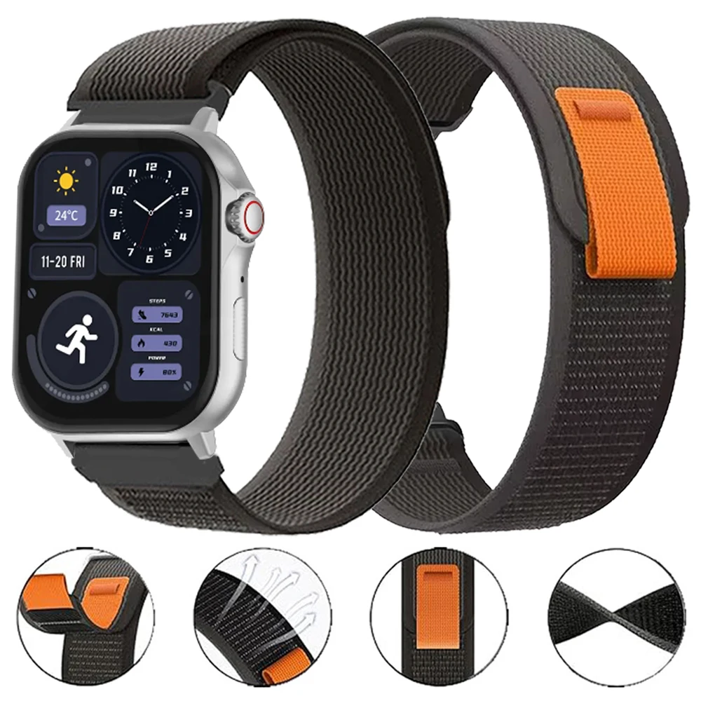 20mm 22mm Nylon Magnetische Schnalle Strap Für COLMI P60 P68 P73 P71 P81 C81 M42 P82 V70 Armband für Garmin Forerunner 570 Armband Image