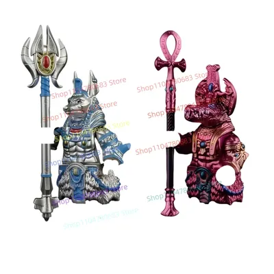 MOC Bausteine Anubis Reaper Krokodil Mini Figur Cartoon Montage Modell Ornamente Spielzeug kinder Geschenk Sammlung Image
