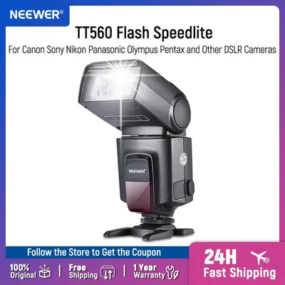 Neewer TT560 Blitz Speedlite für Nikon Canon Sony Panasonic Olympus Pentax und andere DSLR-Kameras, Digitalkamera-Blitzgerät
