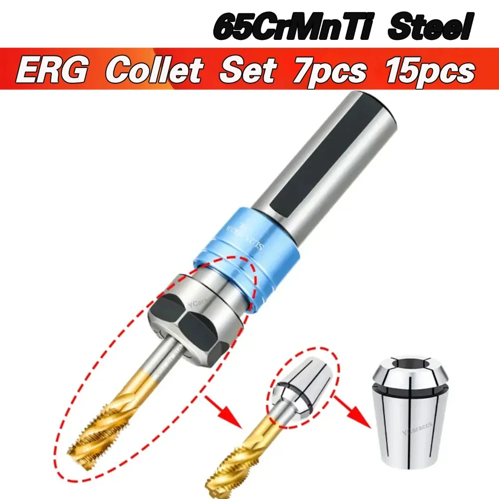 ER32 Gewindebohrer-Spannzangen Gewindebohrer ISO ER25 ERG ERG16 ERG20 Gewindeschneiden mit Vierkantantrieb ER-Spannzangen Maschinenhähne Spannzangen Fräswerkzeuge Image