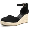 Damenmode-Keilsandalen Sommer lässige rutschfeste offene Plateauschuhe Elegante Damensandalen tragen Strand-Damenschuhe