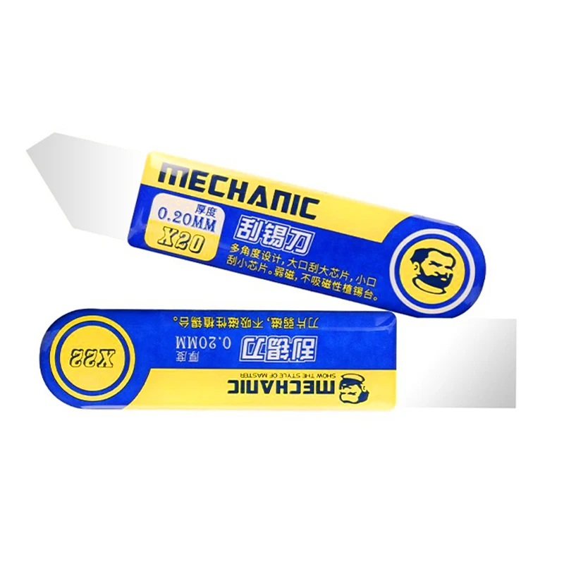 MECHANIC X20 X22 Hohe Zähigkeit Zinn Schaber Dicke 0,20mm Lotpaste Schaben Messer für Handy BGA Reparatur Werkzeuge Image
