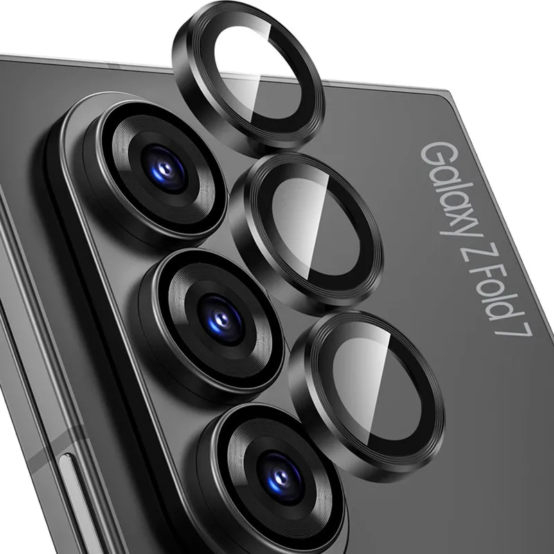 Einzelring-Kameraobjektivschutz aus Metall für Samsung Galaxy Z Fold 7 6 5 4 ZFold Fold7 Fold6 gehärtete Glasfolie, vollständige Abdeckung Image
