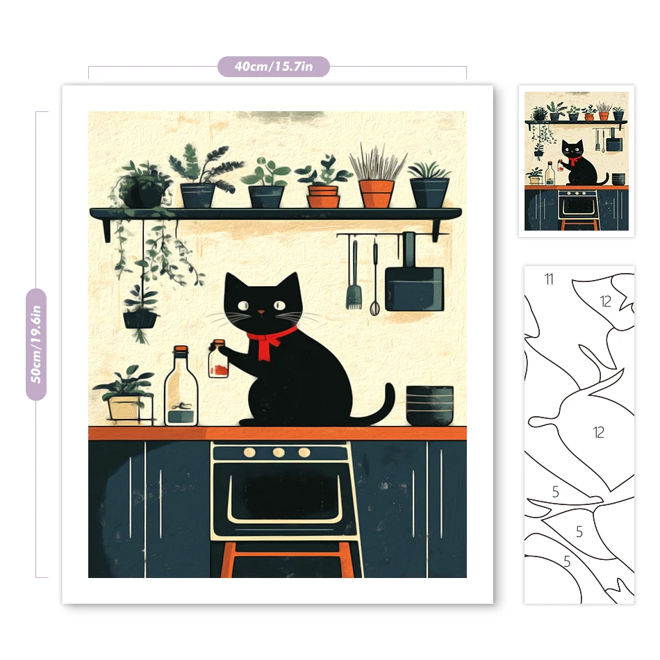 Malen nach Zahlen für Erwachsene, einfaches Malen von Tier-Vogelhaaren für Anfänger, Marker nach Zahlen, Bild, Zeichnung, Wandkunst Image