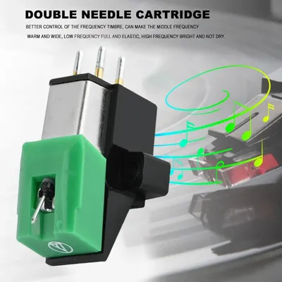 AT95E Moving Magnet Stereo Cartridge Stylus Replacement Action Magnetic Stereo MM Cartridge Sylus Phonograph Hi-Fi Accessories