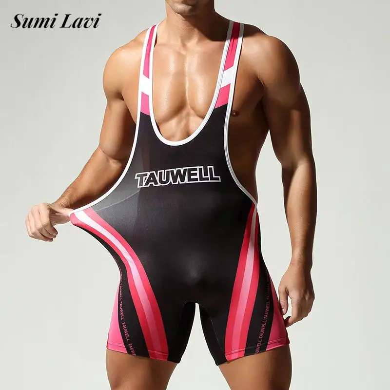 Turnhallen Muskeltraining Herren Slim Jumpsuits Sommer Lässige ärmellose figurbetonte Herren Sexy Bodys Elastische dünne Shorts Playsuits Image