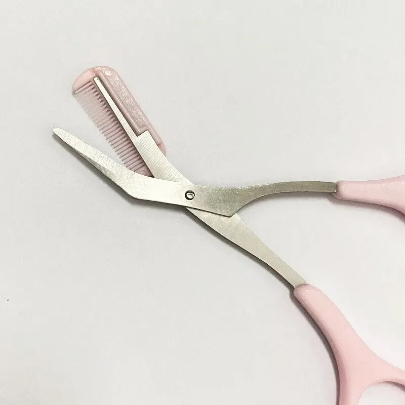 Großhandel Augenbraue Trimmen Messer Augenbraue Gesicht Rasierer Für Frauen Professionelle Augenbraue Schere Mit Kamm Stirn TrimmerScraper Accesso Image