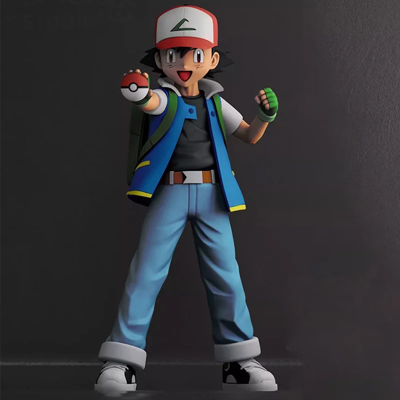 14 cm Pokemon Ash Ketchum Action Figure Ganzkörper Porträt Garage Kit Statue Modell Dekoration Puppe Sammlung Spielzeug Kinder Geschenke Image