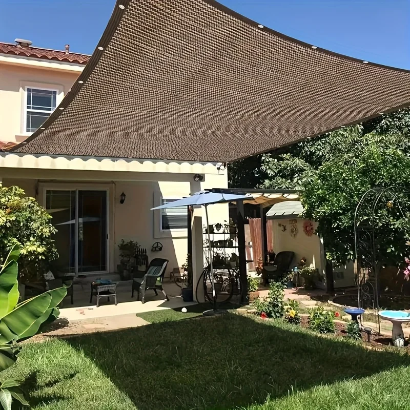 [Langlebiges PE-Sonnenschutznetz] 3 x 4 m langlebiges PE-Sonnenschutznetz für Balkon und Terrasse – extra dick, gemischte Farben, Klettverschluss