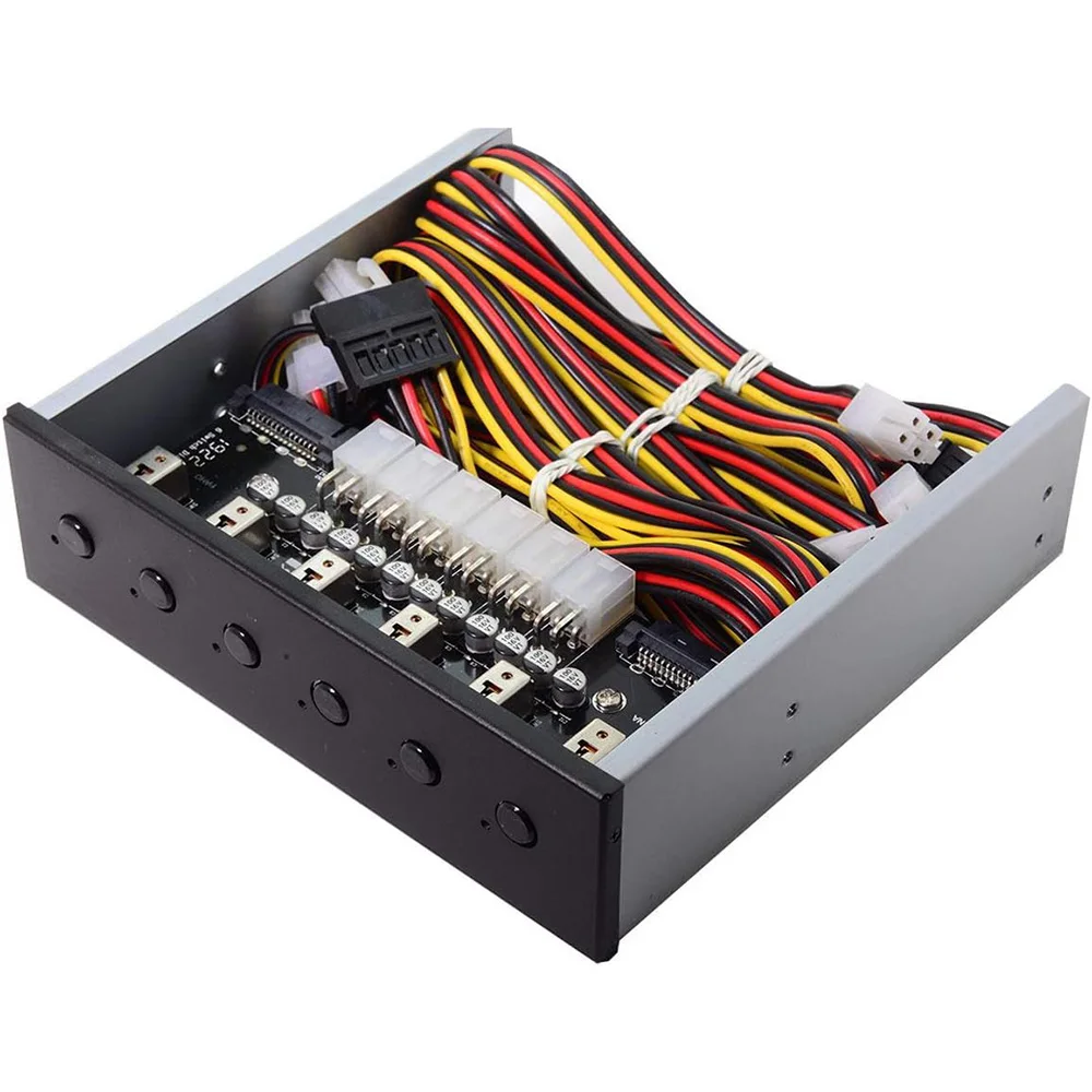 JoniSerl Festplatte 6-Port-Steuerungssystem Intelligentes Steuerungsmanagementsystem HDD SSD Netzschalter mit 5,25 CD-ROM-Schacht Image