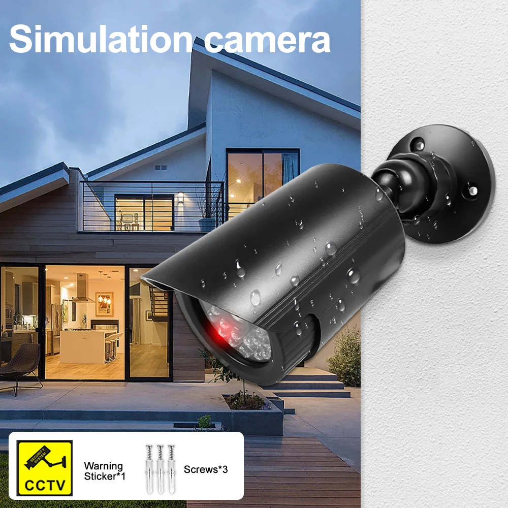 Simulation Gefälschte Monitor Gefälschte Kamera Für Indoor Outdoor Home Modell Realistische Modell Simulation Überwachung Shop Sicherheit schutz Image