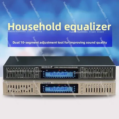 Professioneller EQ Equalizer Bluetooth USB HiFi Vorverstärker Stereo Bass Höhen Steuerung 2-Kanal Home Audio System Image