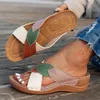 Sommer Frau Schuhe Sandalen Mode Keil frauen Schuhe Offene spitze Slip Auf frauen Sandalen Casual Weibliche Schuhe Zapatos de Mujer