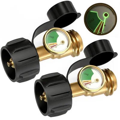 Universal Propane Tank Gauge Level Indicator For 5-40LB LP Tanks Color Coded Gas Meter For BBQ RV Heater Leak Detector QCC1Type1