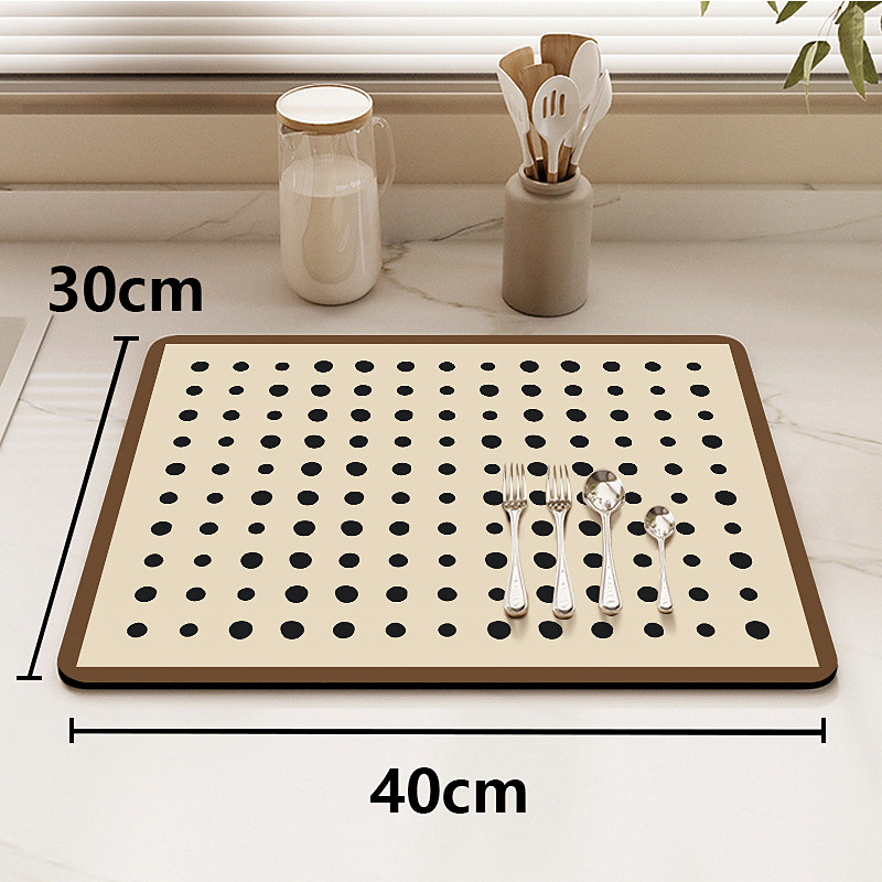 1PC Tableware Drain Pad Household Kitchen Countertop Water Absorbing Easy To Dry Cup Pad Washable Insulated And Dry Meal Pad