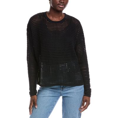 Minnie Rose Open Knit Cashmere-Blend Sweater