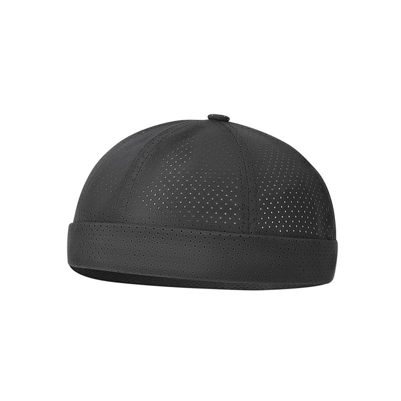 Men's Lightweight Quick-Dry Docker Cap – Breathable Folded Brim Beanie Hat for Summer Travel, Sports and Outdoor Casual Style