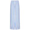 Pyjamahose S.OLIVER, Damen, Gr. 36, N-Gr, blau (blau gestreift), Web, Obermaterial: 100% Viskose, gestreift, ausgestellt lang, Hosen, Breiter Aufschlag am Saum