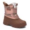 Winterstiefel BISGAARD "pixie", Kinder, Gr. 24, rosegold, braun, Leder, Synthetik, Textil, metallic, sportlich, Schuhe, Klettstiefel mit Lammwolle, Größenschablone zum Download