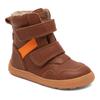 Barfußschuh BISGAARD "thorsten tex", Kinder, Gr. 24, braun (brandy), Leder, casual, Schuhe, Winterboots mit Lammwolle, Größenschablone zum Download