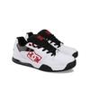 Sneaker DC SHOES "Versatile", Gr. 12(46), bunt (weiß, schwarz, rot), 50.71% Leder, 37.83% Synthetikmaterial, 11.46% Polyester, Schuhe