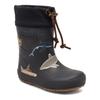 Gummistiefel BISGAARD "thermo", Kinder, Gr. 24, blau tiefblau shark, Gummi, Basic, Schuhe, Boots mit Lammwolle, Größenschablone zum Download