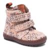 Lauflernschuh BISGAARD "storm lamb", Kinder, Gr. 24, nude flower, Leder, casual, Schuhe, Babyschuh mit Lammfell, Größenschablone zum Download