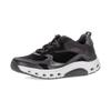 Plateausneaker GABOR ROLLINGSOFT, Damen, Gr. 42, silber (schwarz, altsilberfarben), Veloursleder, Kalbsleder, metallic, sportlich, Schuhe, mit gepolstertem Schaftrand