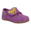 Hausschuh RICHTER "Filzi WMS: Mittel", Kinder, Gr. 27, lila, Filz, bestickt, animal-print, casual, Schuhe, Hüttenschuh, Klettschuh mit WMS, Größenschablone zum Download