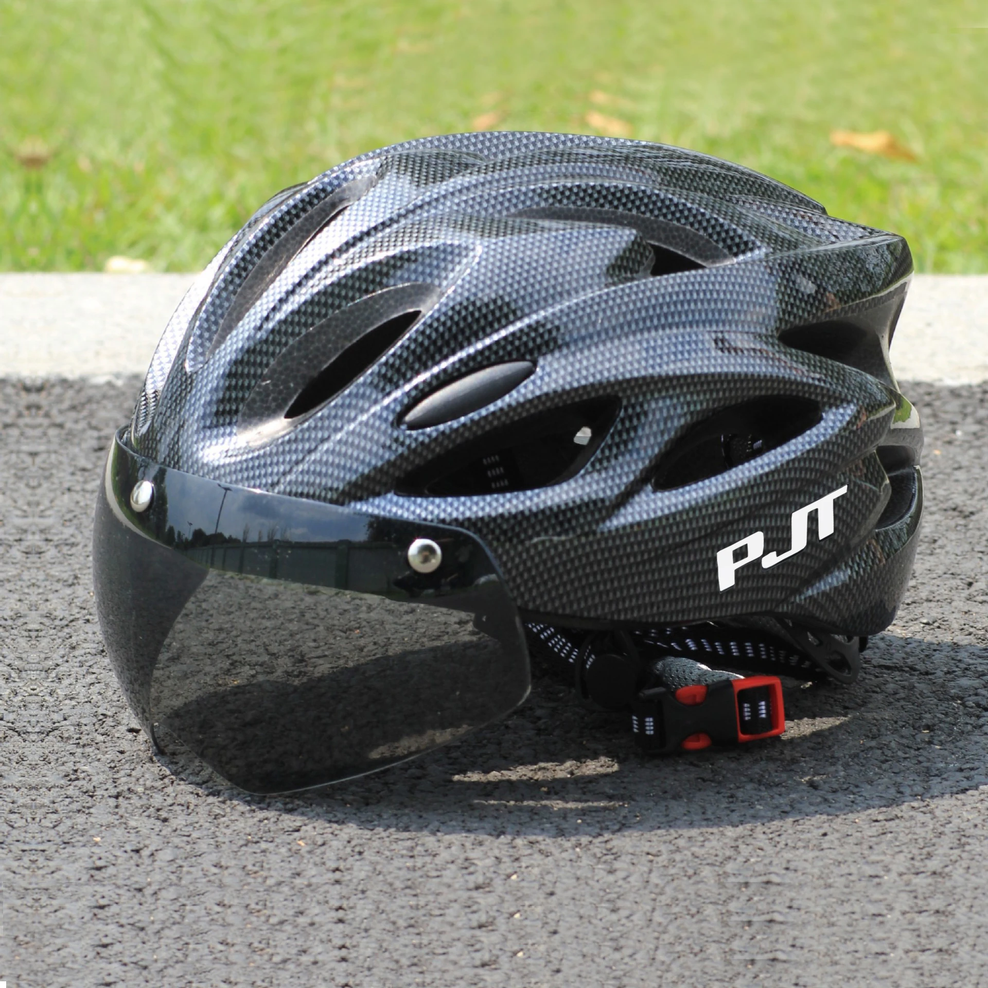 PJT Ultraleichter Fahrradhelm, leichte PC-Schale und EPS-Schaumkonstruktion, Fahrradhelm, MTB 18, Lüftungsschlitze, Fahrradhelm Image