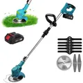 Tosaerba elettrico senza fili Tosaerba da giardino portatile a due batterie da 24 V con maniglia regolabile per un taglio rapido Don Feliz