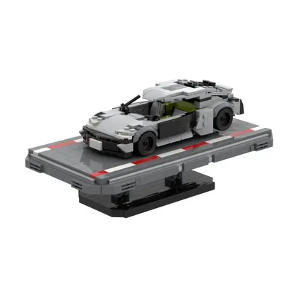 Speed Champion Display Stand kann flach oder geneigt werden, kompatibel mit Supercars Racing Blocks Modellen DIY Garage Blocks Spielzeug Image