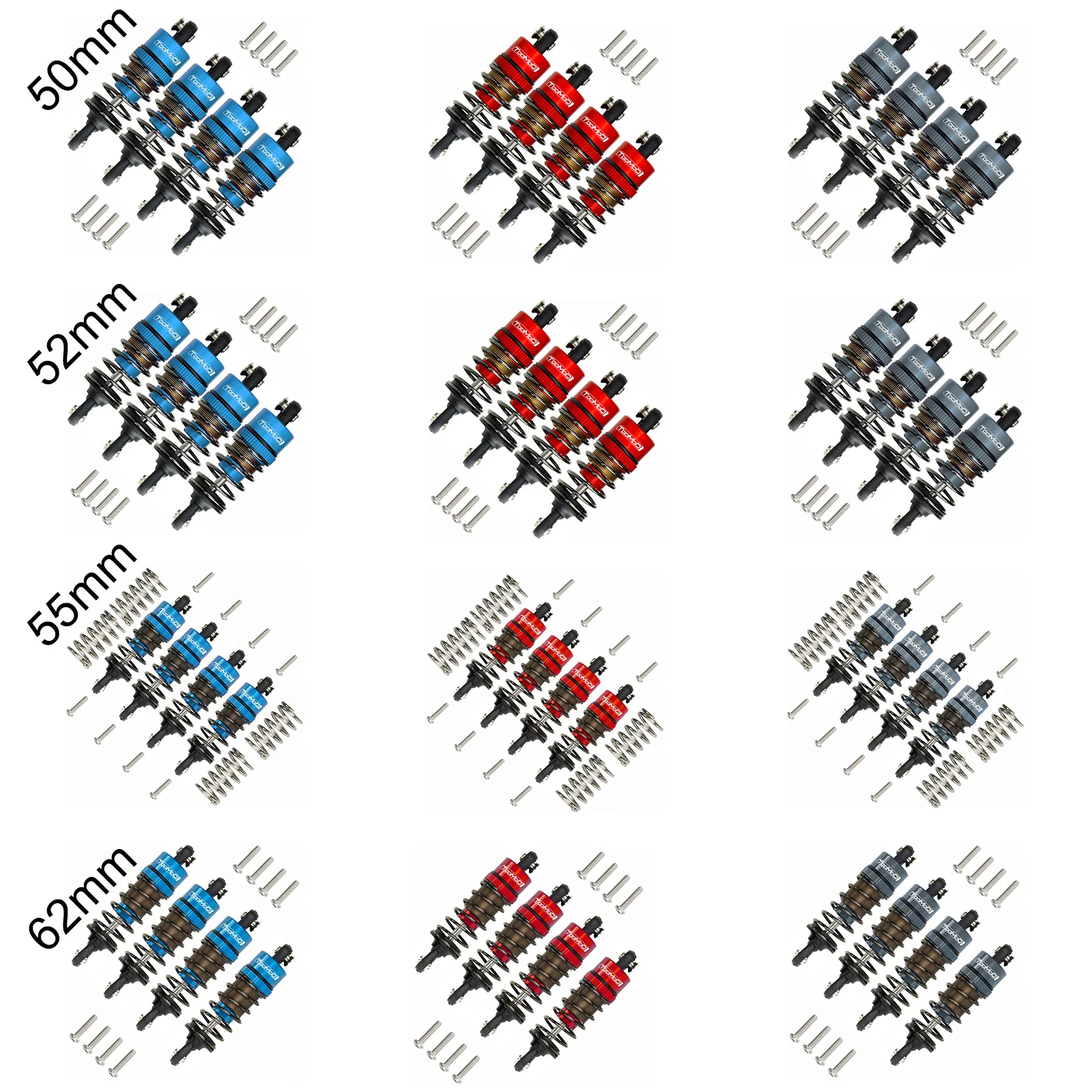 1/10 RC Ölgefüllte Stoßdämpfer-Kit für ARMMR HSP LosiTamiya TT02 TT01 WR-02 M05M06 TA05 On-Road-Auto Drift-Auto Upgrade-Teile