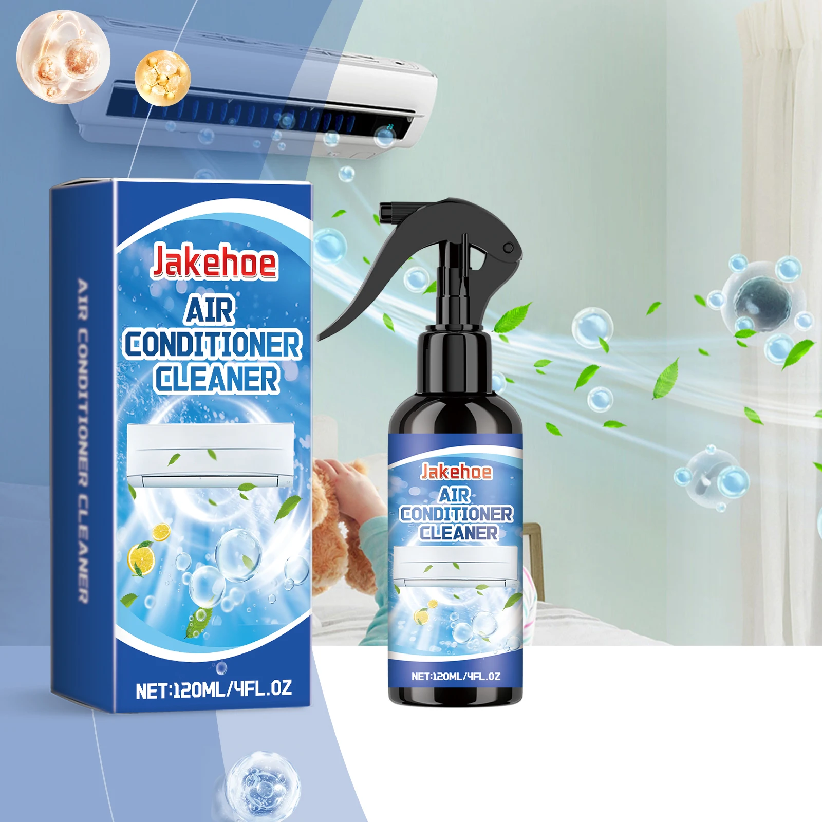 Klimaanlagen-Reinigungsschaum, Klimaanlage, kein Waschen, Spule, Schmutz, sauber, Waschen, Kondensator, Deodorant, Reiniger, AC-Reiniger, Schaumspray Image