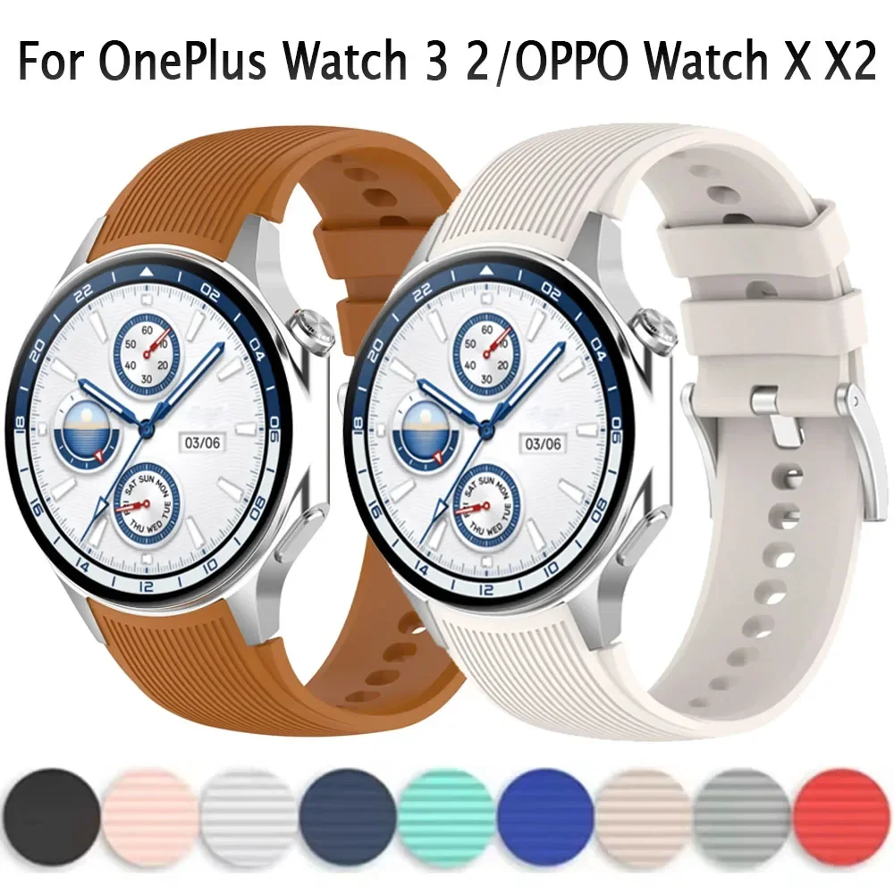 Original Strap Für OnePlus Uhr 3/2 SmartWatch Silikon Ersatz gürtel Armband Für OPPO Uhr X X2 Band Armband Zubehör Image