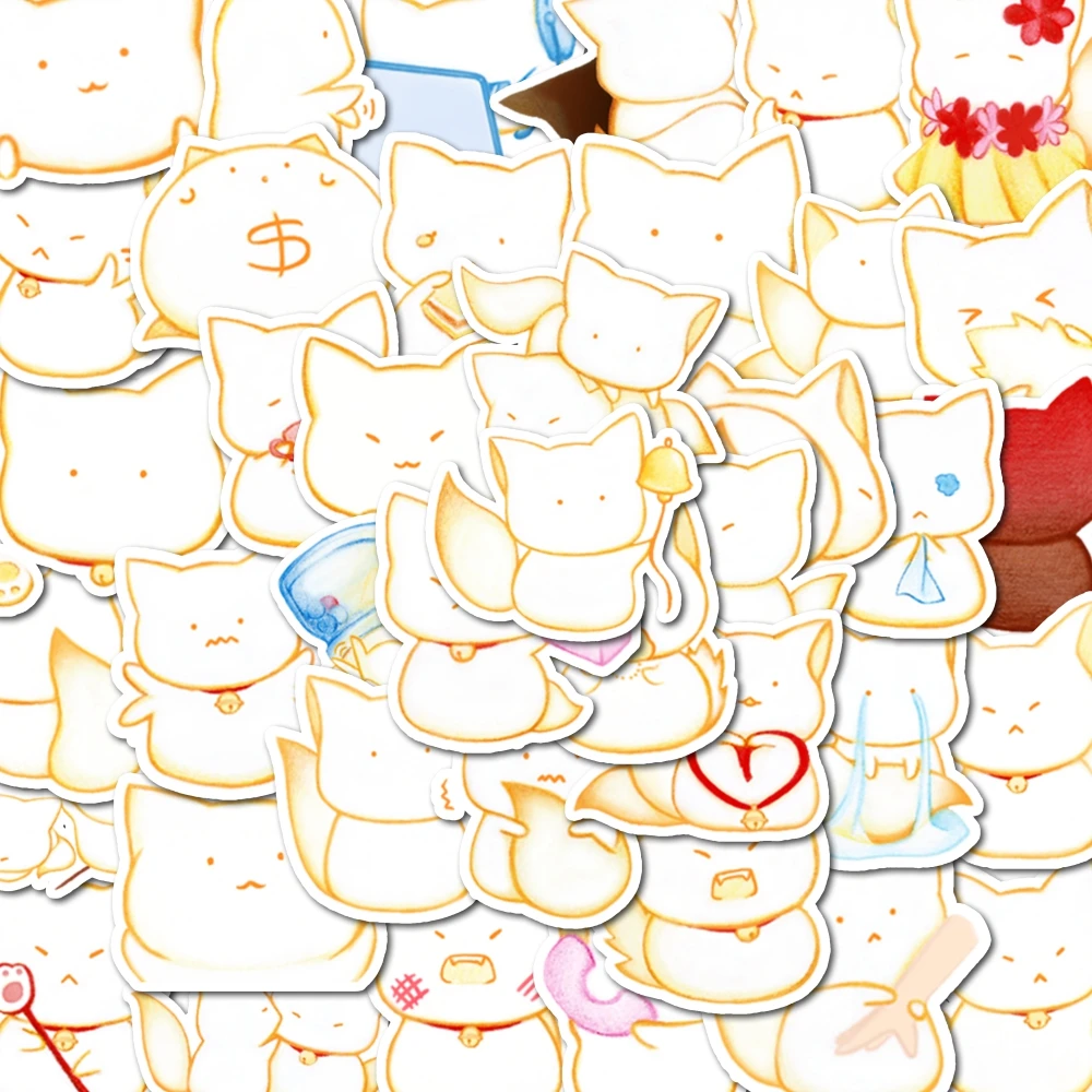 40 stücke goldene kleine Fuchs aufkleber, die selbst kleben, können verwendet werden, um Fans,Thermos becher, Auto kühlschränke usw. zu dekorieren. Überraschung geschenke Image