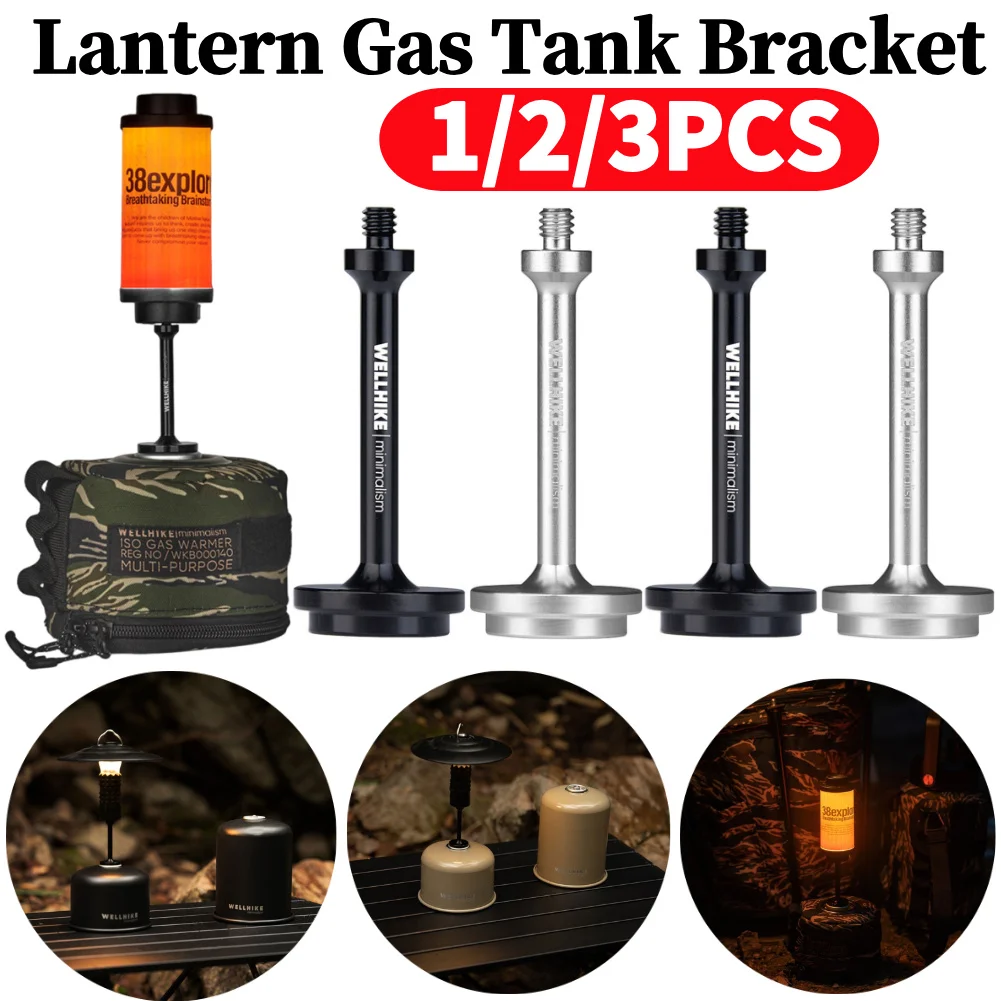 Laterne Gas Tank Halterung Camping Gas Tank Adapter Tragbare Laternen Verlängerung Stange Aluminium Legierung Vielseitig Camping Zubehör Image