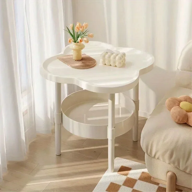Robuster Couchtisch, Schlafzimmer-Beistelltisch, Nachttisch, moderner, einfacher kleiner Teetisch, multifunktionales Lagerregal, kleiner Schreibtisch Image