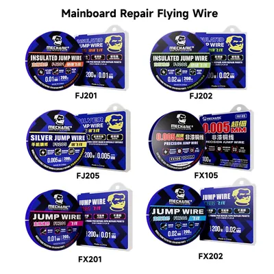 MECHANIC Jump Wires FX105 FS205 FJ201 FJ202 FX202 Extra-fine Silver Jump WireMobile phone PCB repair CPU maintenance tool