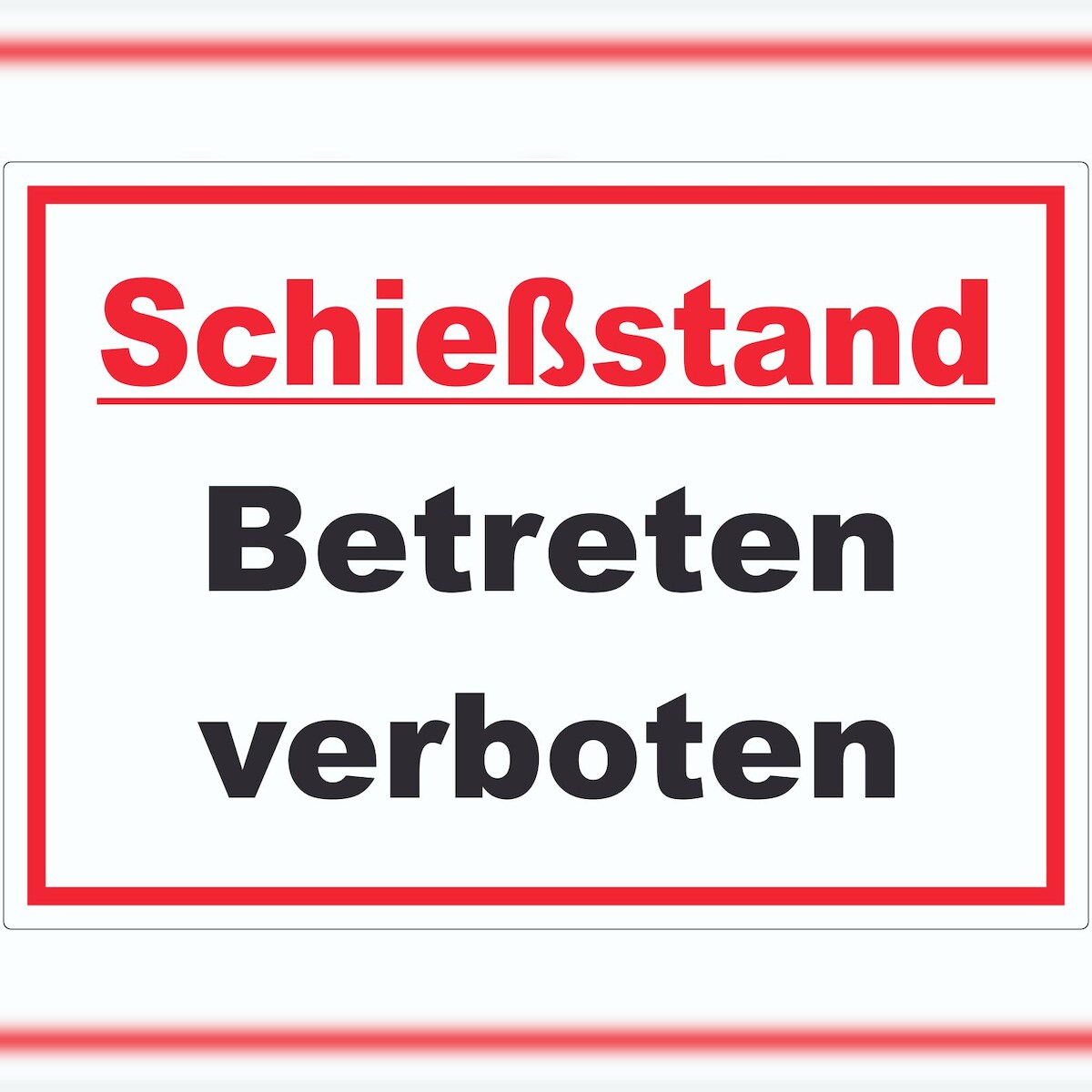 HB-Druck Schießstand Betreten verboten Aufkleber A8 (52x74mm) Image