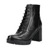 High-Heel-Stiefelette NERO GIARDINI "Nero Giardini Stiefelette Leder", Damen, Gr. 38, schwarz, Leder, casual, Schuhe