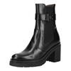 High-Heel-Stiefelette NERO GIARDINI "Nero Giardini Stiefelette Leder/Textil", Damen, Gr. 39, schwarz, Leder, Textil, casual, Schuhe